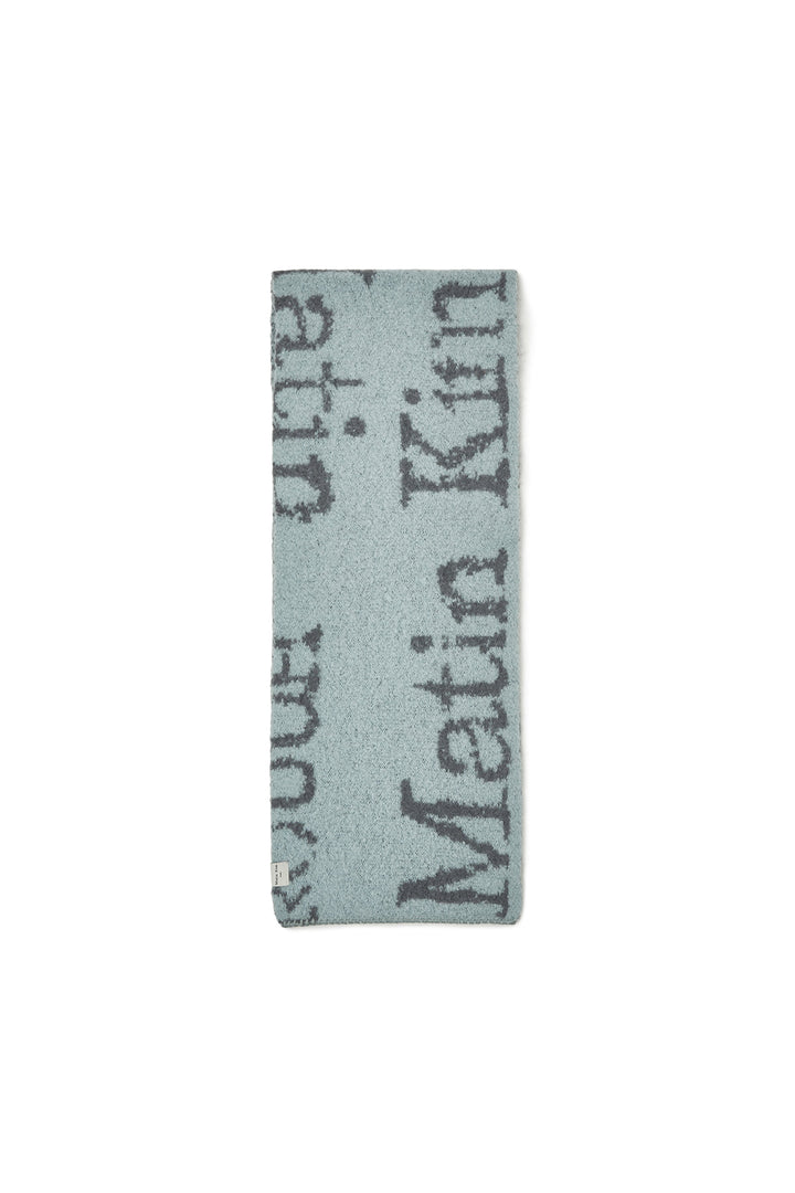 Matin Kim Cracked Logo Muffler — Light Blue