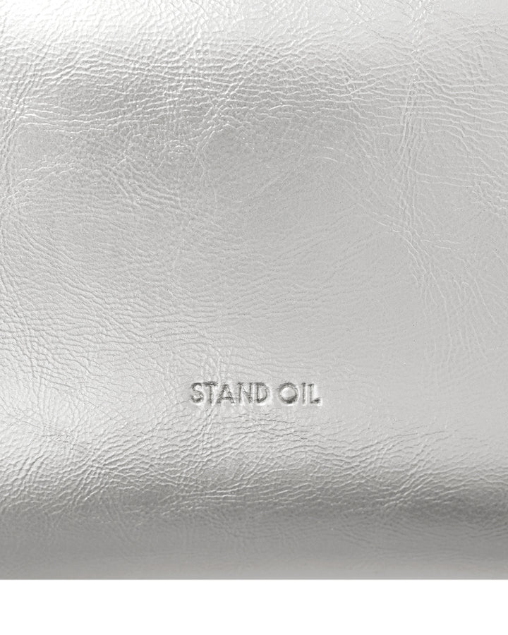 Stand Oil Plump Bag — Glossy Shoulder Crossbody — Silver
