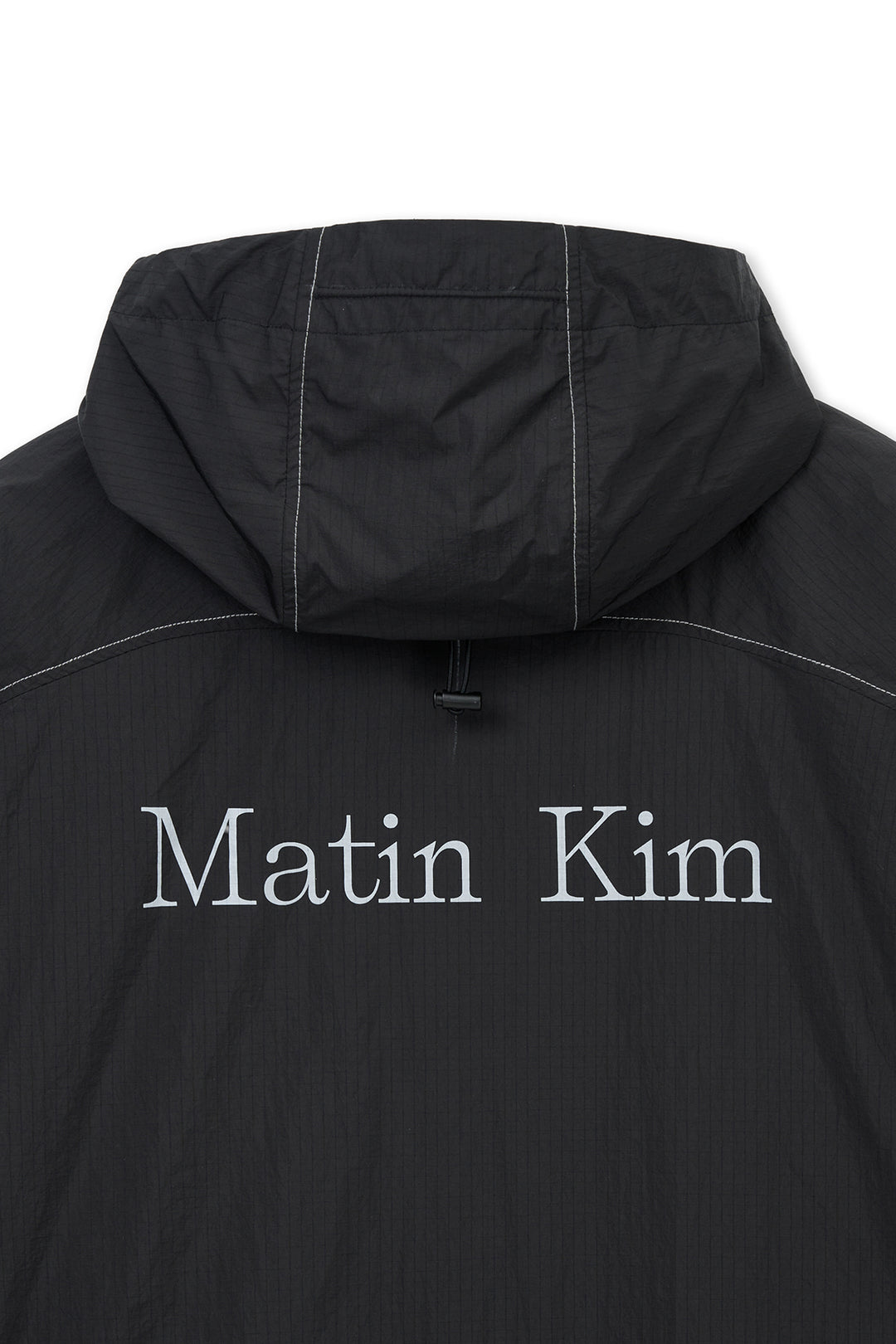 Matin Kim Back Logo Hoody Wind Breaker — Black