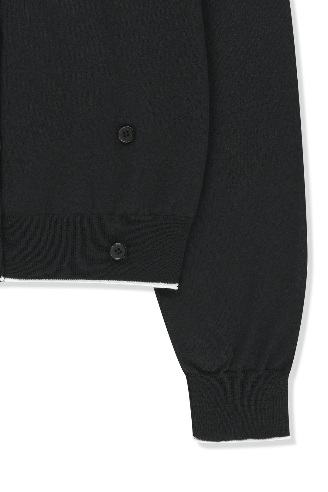 Matin Kim Back Logo Sheer Cardigan — Black