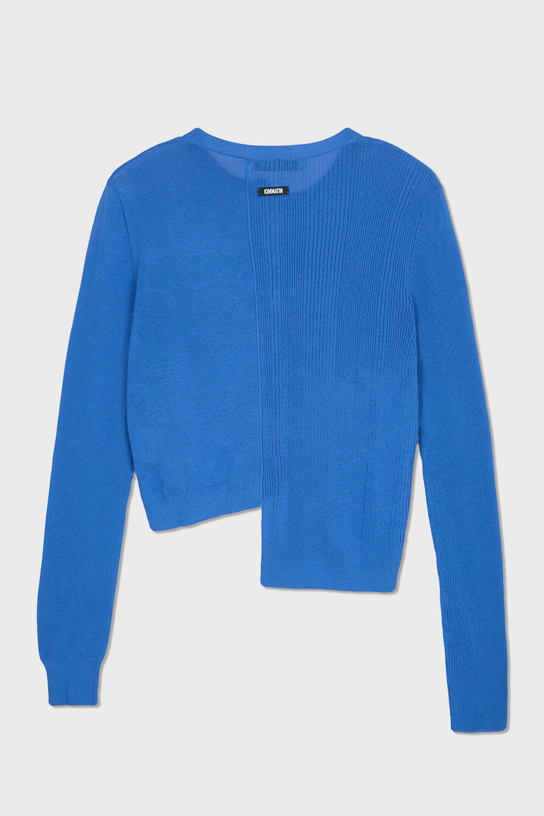 KIMMATIN Unbalance Slim Cardigan — Blue