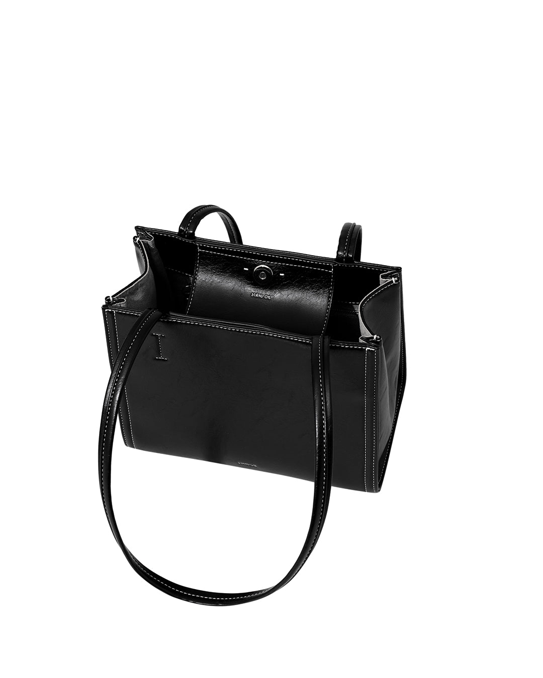 Stand Oil Oblong Mini Bag — Stitch Black