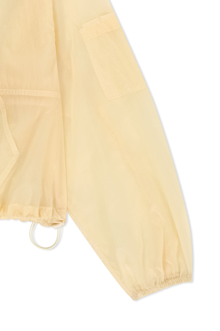Matin Kim Back Logo Hoody Windbreaker — Cream