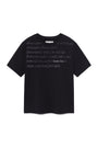 Matin Kim Logo Point Lettering Graphic Top — Black