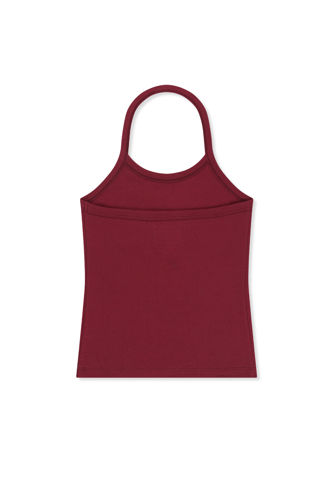 Matin Kim Label Detail Halter Tank — Wine