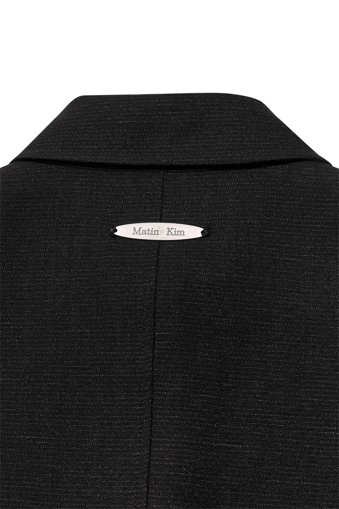 Matin Kim Stripe Herringbone Pocket Crop Jacket — Black