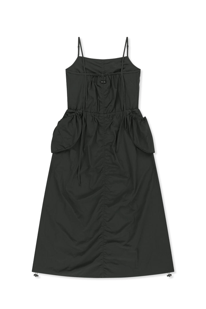 Matin Kim Strap Detail Sleeveless Utility Dress — Charcoal