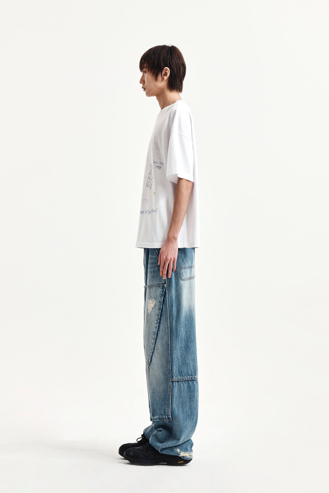 Matin Kim Graffiti Artwork Top — White