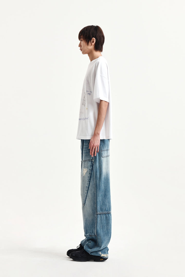 Matin Kim Graffiti Artwork Top — White