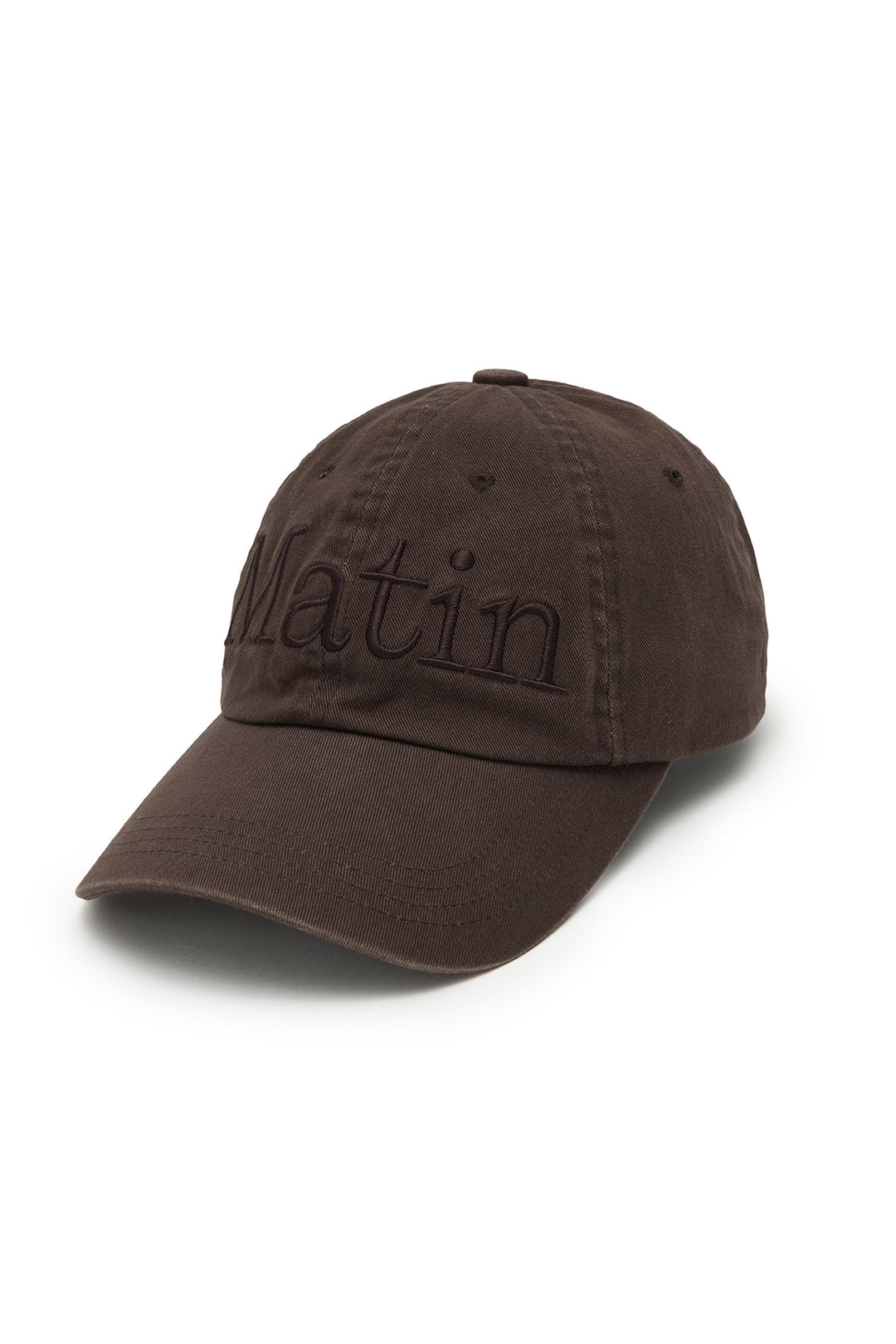 Matin Kim Logo Washed Ball Cap — Brown