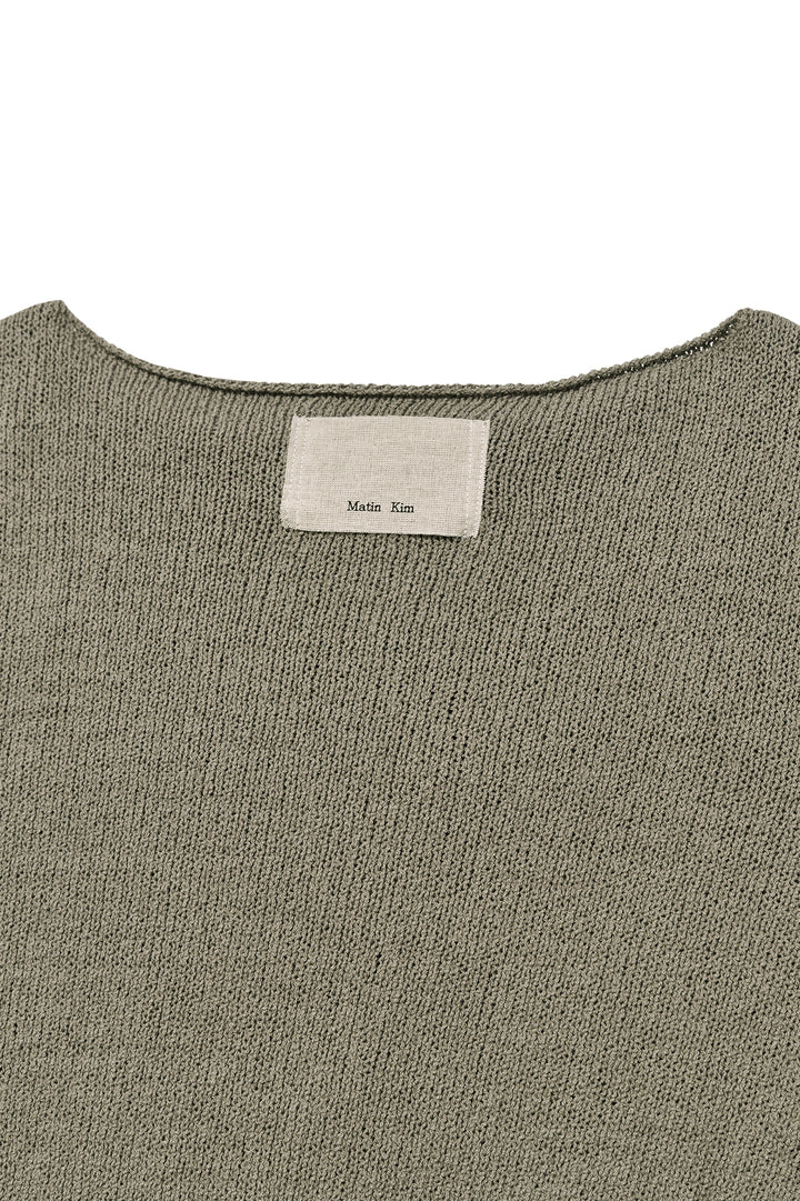 Matin Kim Punching Point Pullover — Olive