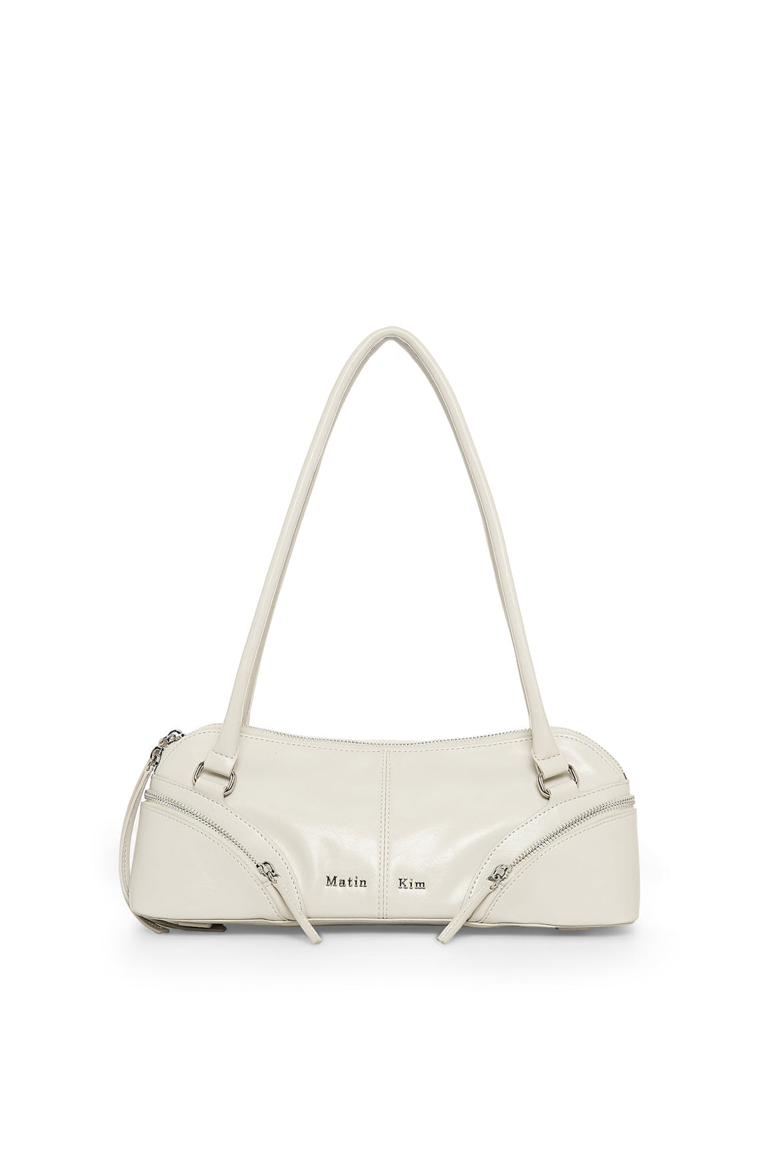 Matin Kim Curve Zip Baguette Bag — Light Grey