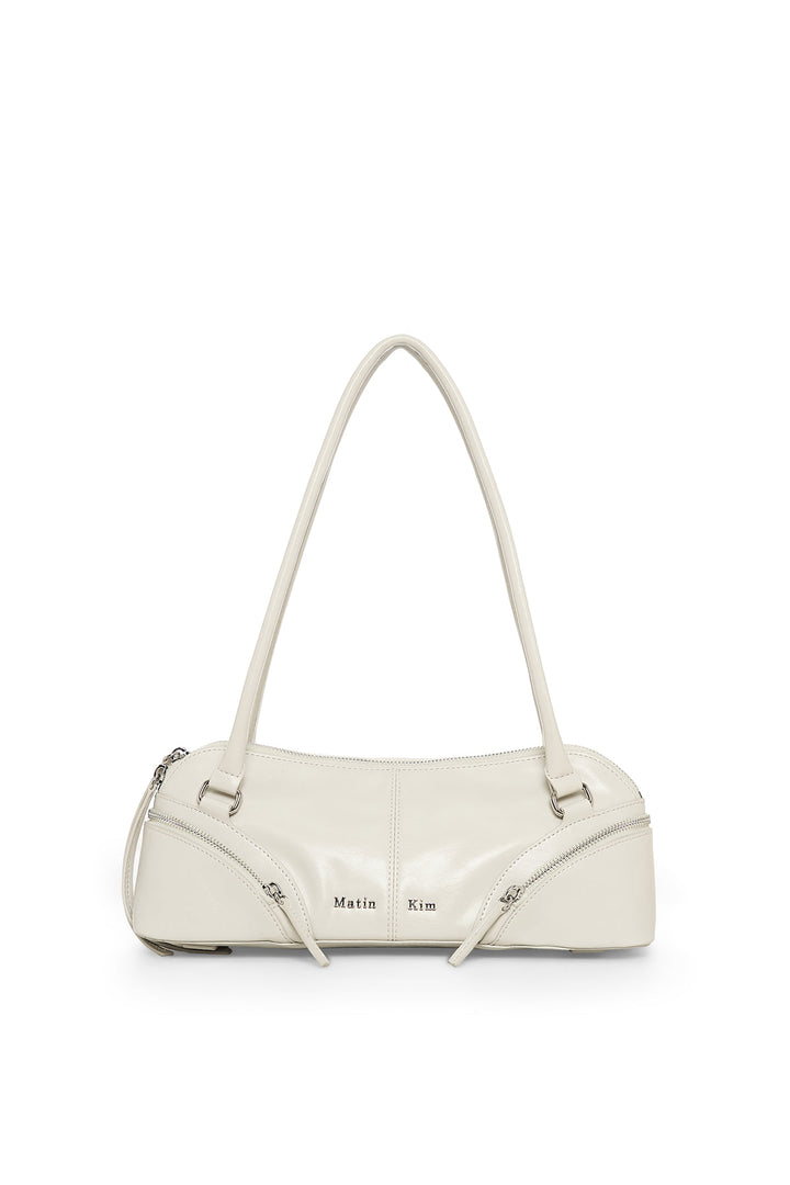Matin Kim Curve Zip Baguette Bag — Light Grey