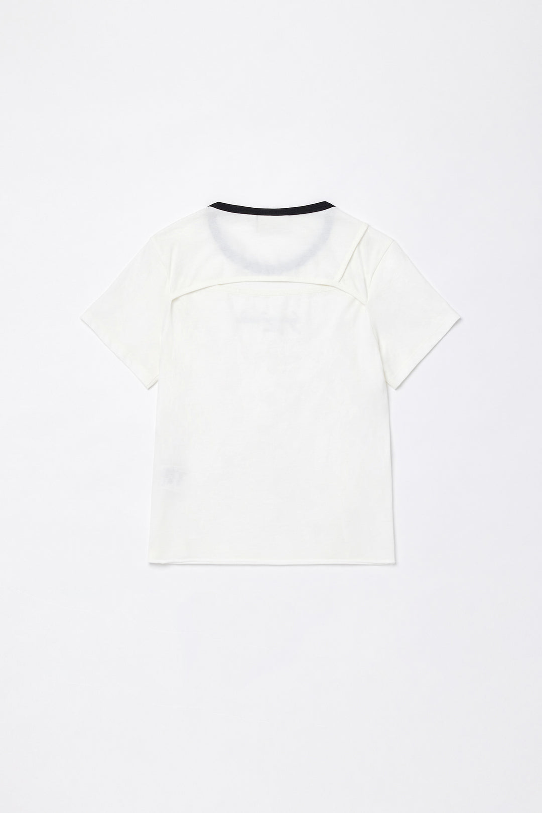KIMMATIN Back Slit Slim Top — White
