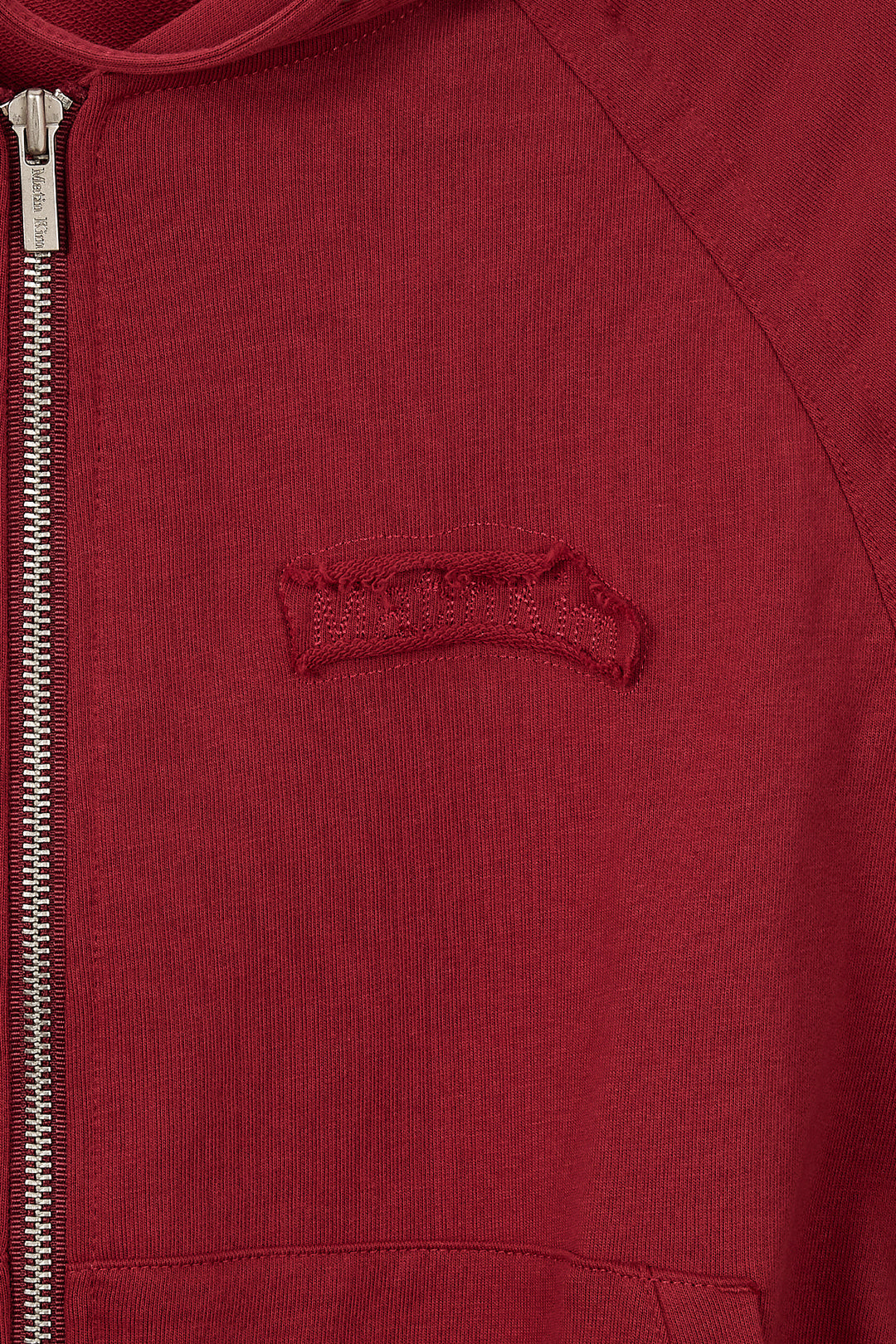 Matin Kim Sleeve String Detail Zip Hoody — Red