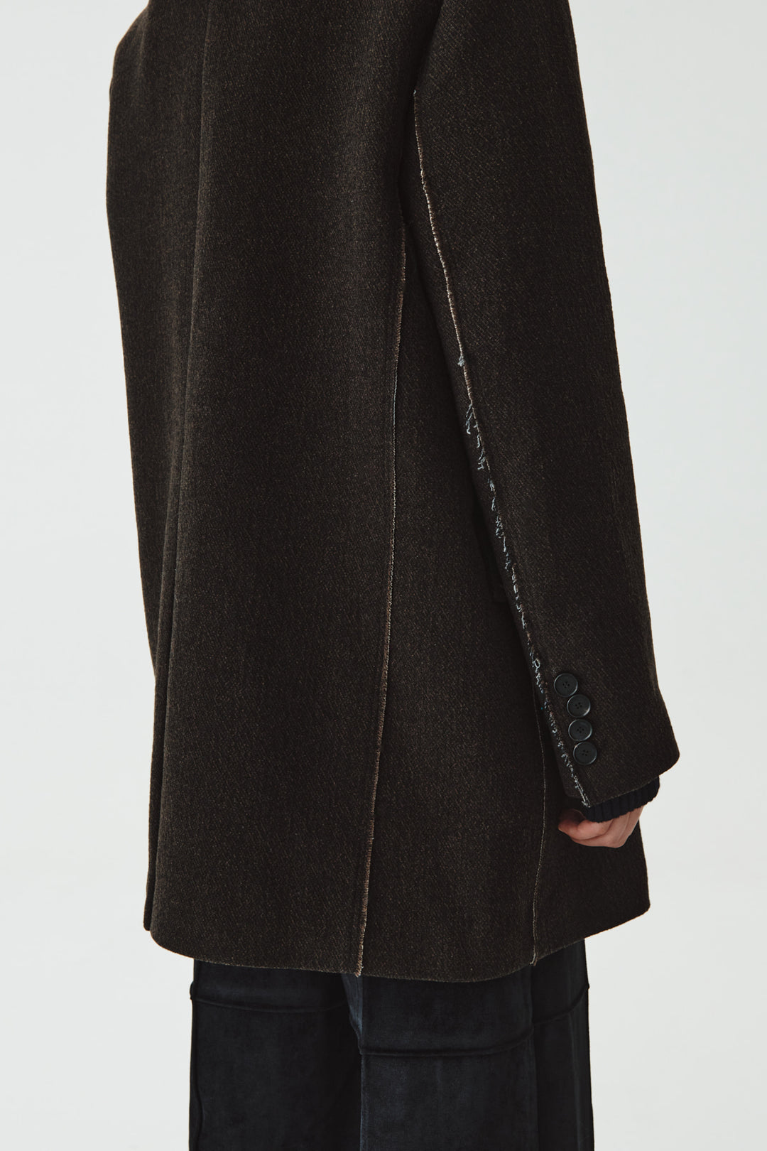 KIMMATIN Overfit Midi Double Coat — Brown