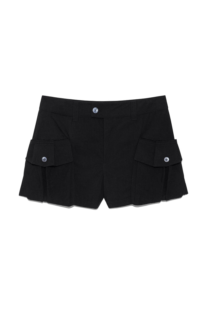 Matin Kim Big Pocket Volume Shorts — Black