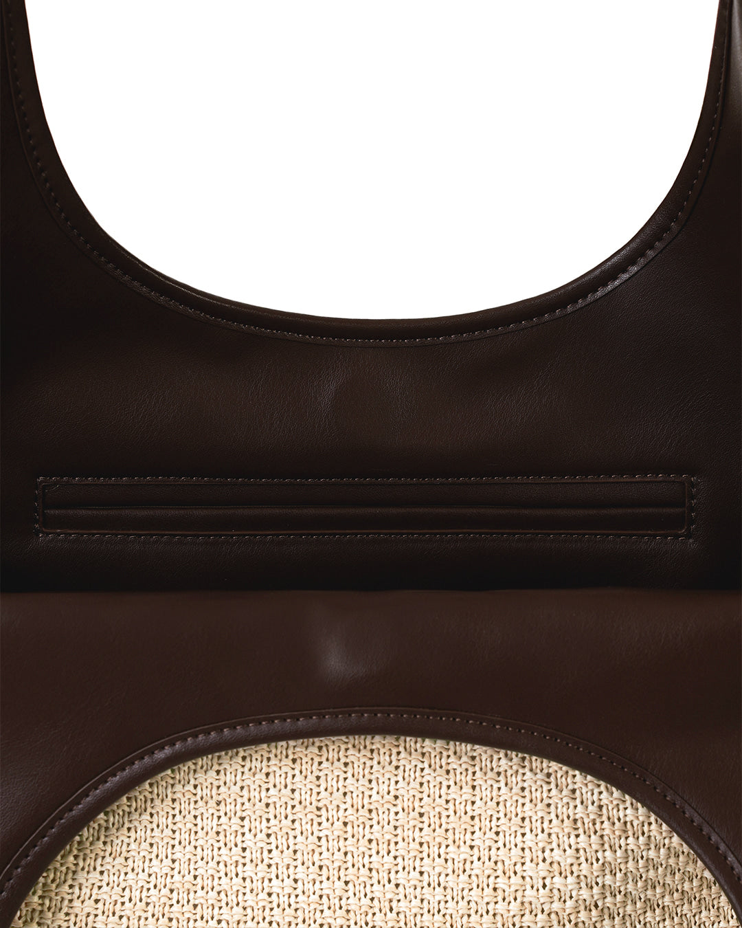 Stand Oil Ringo Bag Mini · Reversible Shoulder Bag — Raffia Brown