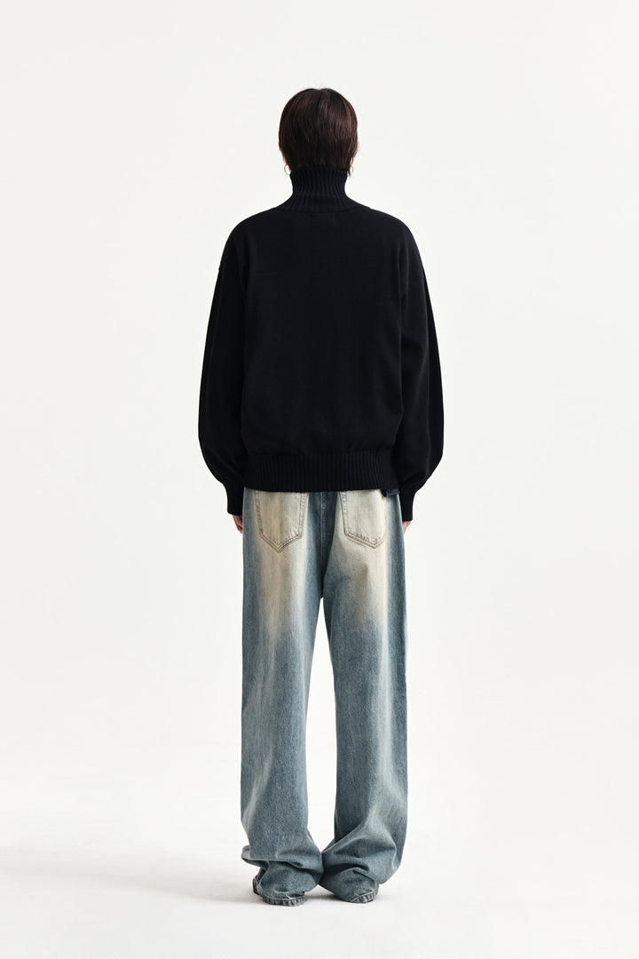 Matin Kim Vintage Dirty Washed Denim Pants — Light Blue