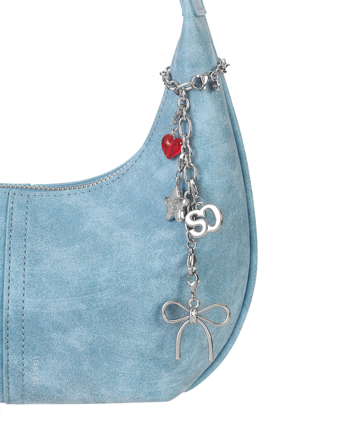 Stand Oil Memory Link Chain Bag Charm — Silver