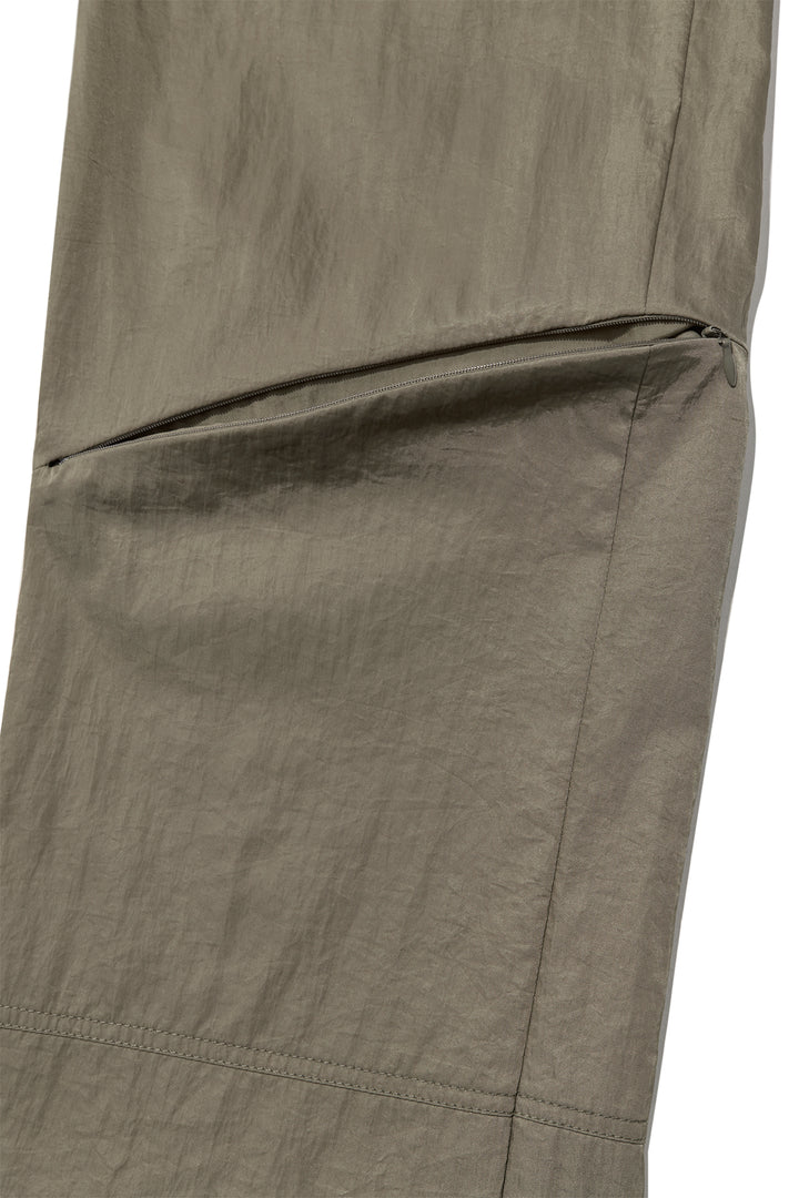 Matin Kim Zipper Detail Nylon Pants — Khaki