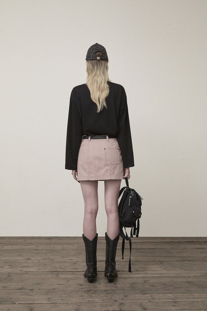 Matin Kim Tuck Point Long Sleeve Top — Black