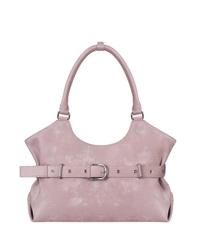 Stand Oil Lene Bag · Wrinkled Leather Crossbody — Pink