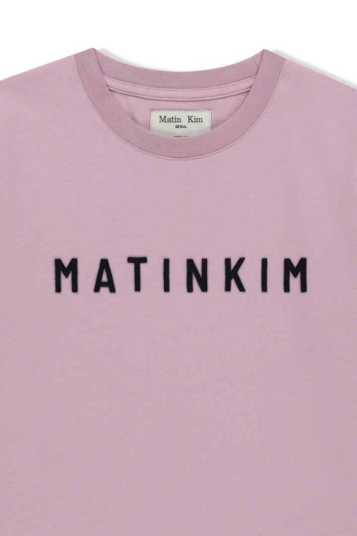 Matin Kim Applique Felt Logo Top — Pink