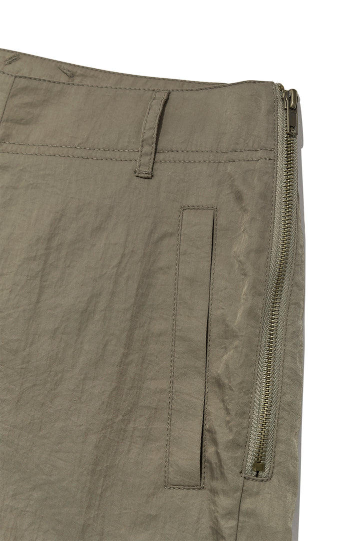 Matin Kim Zipper Detail Nylon Pants — Khaki