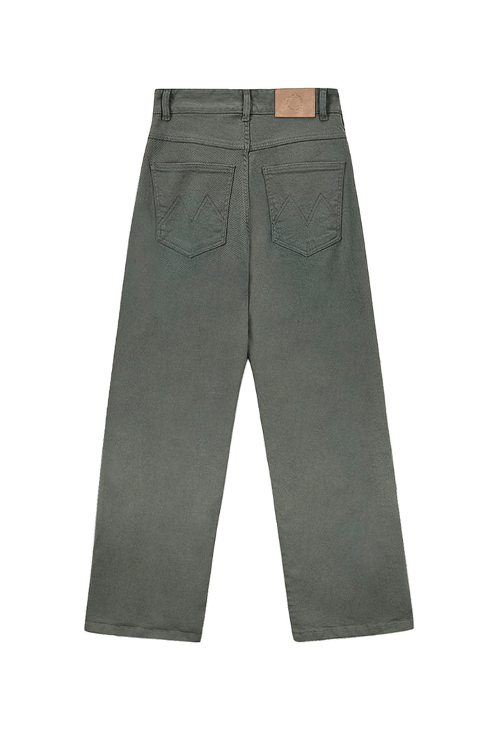 Matin Kim Color Point Washed Denim — Khaki