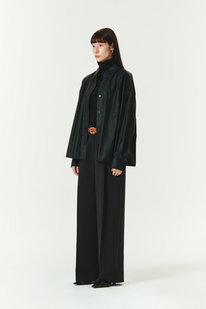 KIMMATIN Two Way Coating Shirt — Black