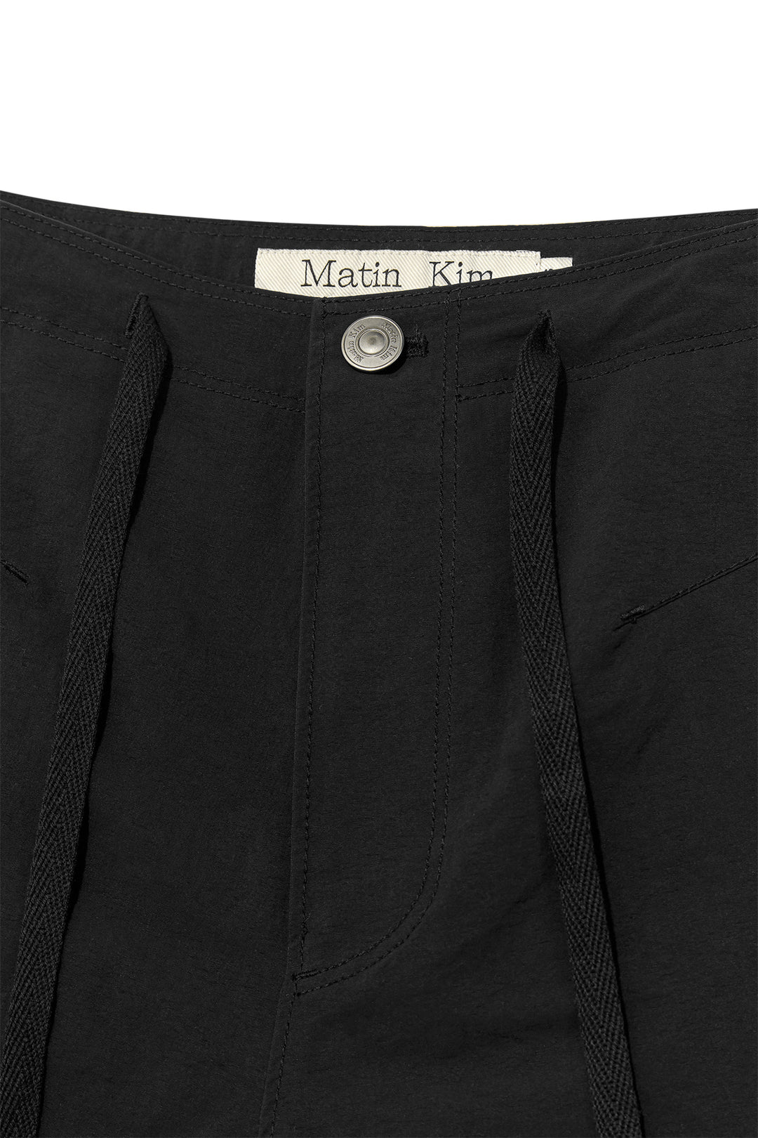 Matin Kim Nylon String Half Pants — Black