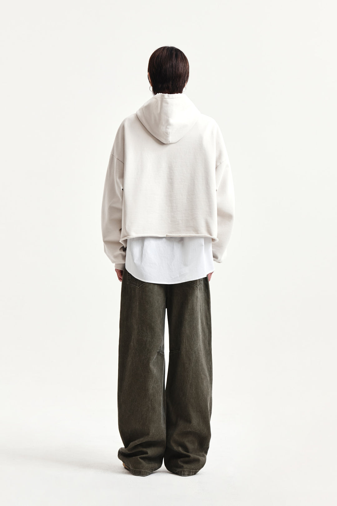 Matin Kim Dart Point Denim Pants — Khaki