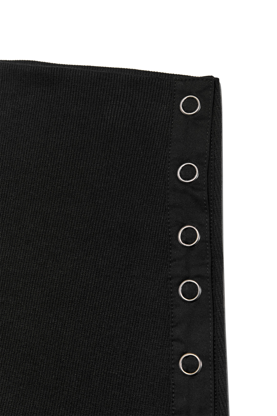 Matin Kim Unbalance Flare Folding Skirt — Black