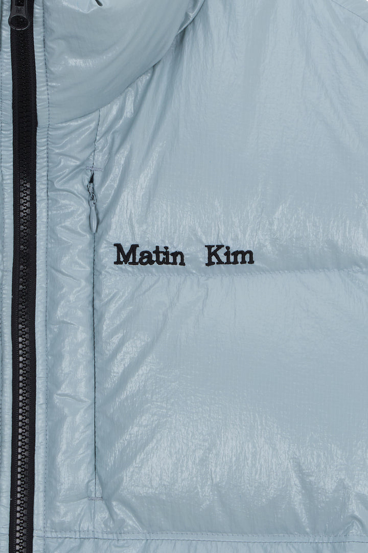 Matin Kim Small Logo Volume Down Jumper — Light Grey
