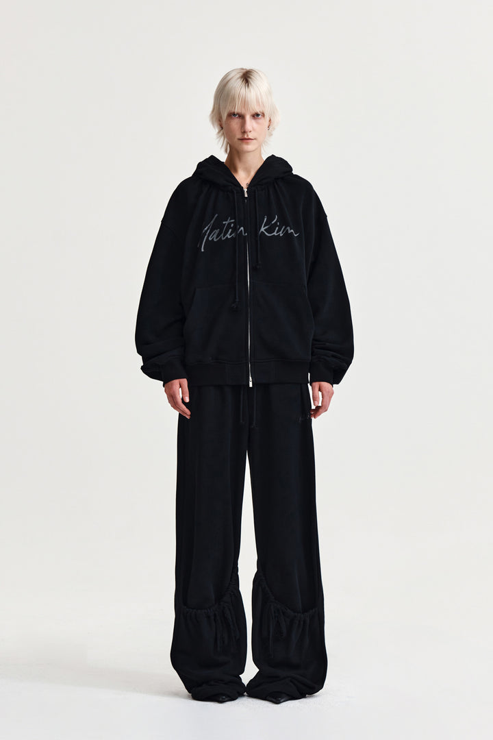 Matin Kim Drawstring Point Sweatpants — Black