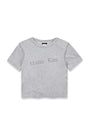 Matin Kim Diagonal Logo Reversible Crop Top — Gray