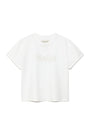 Matin Kim Stitch Printing Detail Crop Top — White