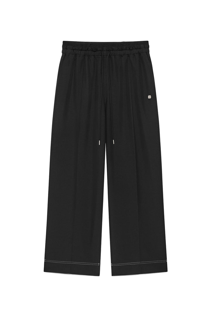 Matin Kim Layered Banding Sweatpants — Black
