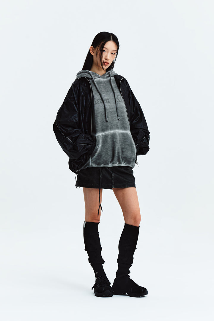 Matin Kim Logo Coating Jumper — Black