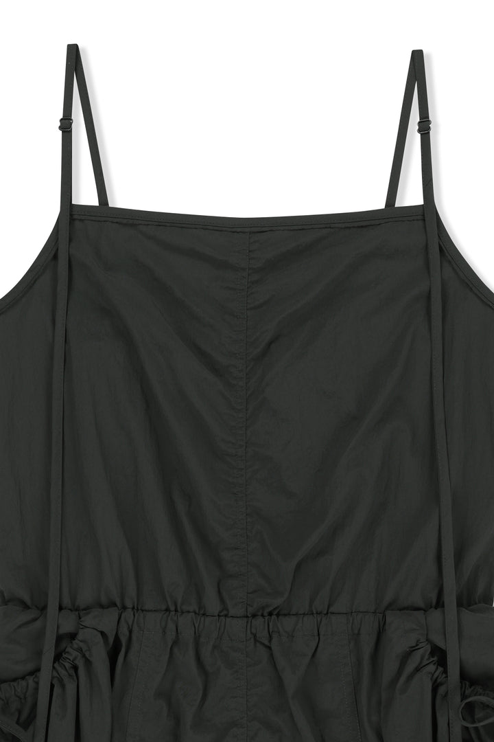 Matin Kim Strap Detail Sleeveless Utility Dress — Charcoal