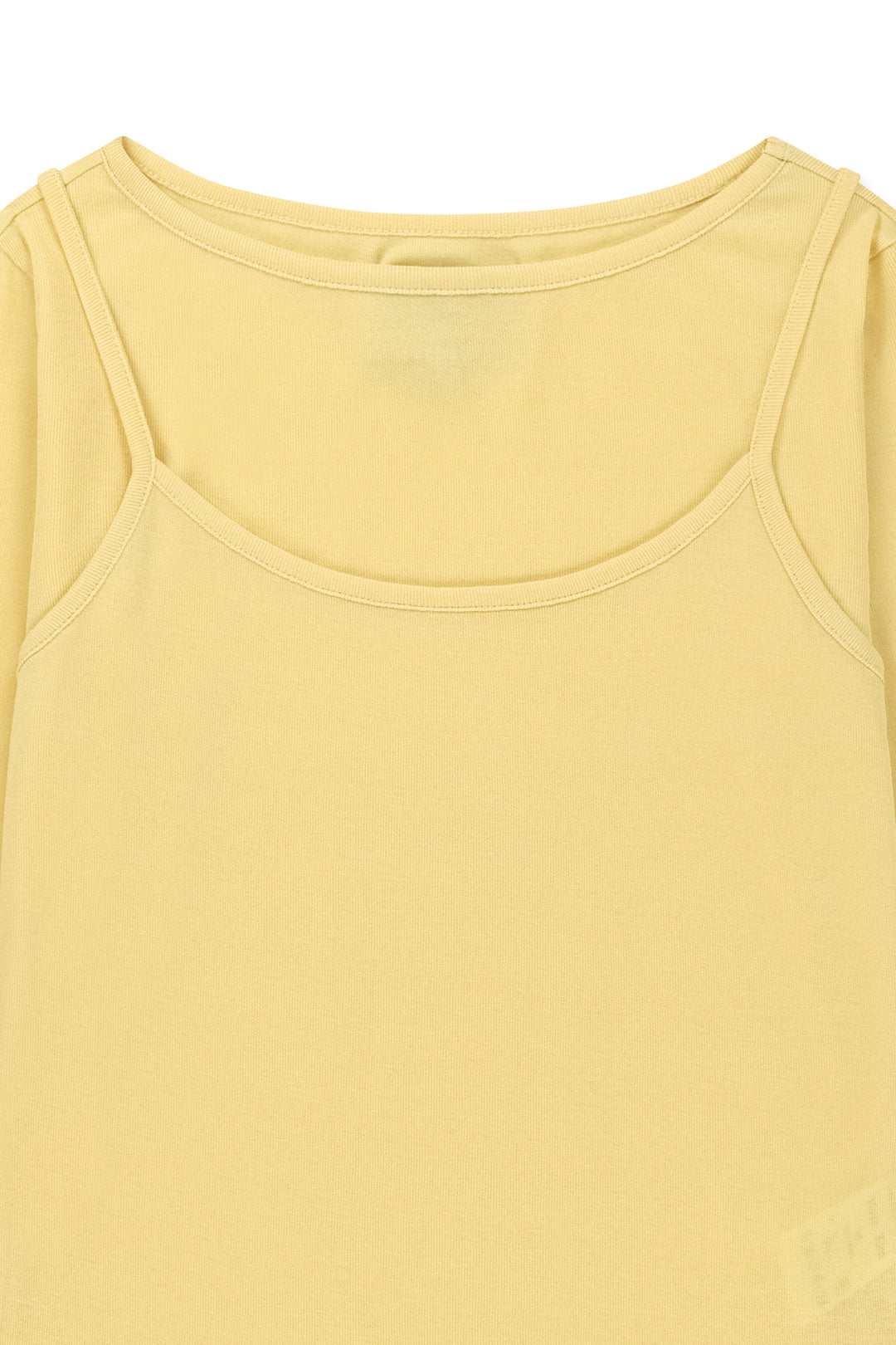 Matin Kim 3/4 Sleeve Layered Tank Top — Yellow