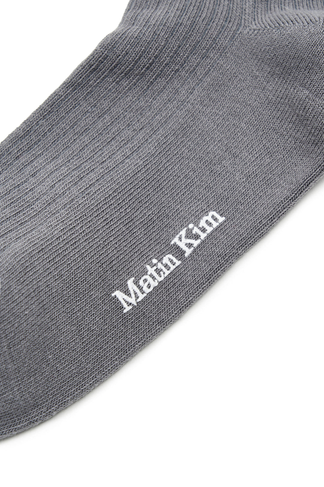 Matin Kim Two Tone Layered Socks — Charcoal