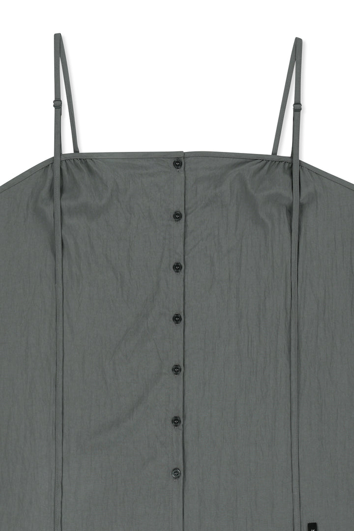 Matin Kim Button Sleeveless Blouse — Gray