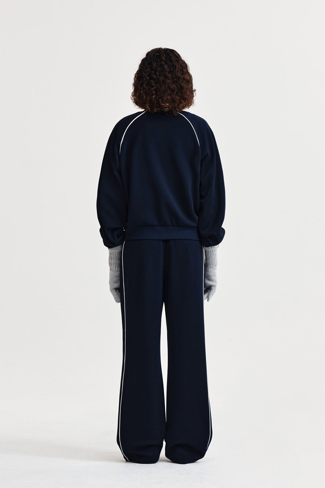 Matin Kim Heart Logo Track Jumper — Navy blue