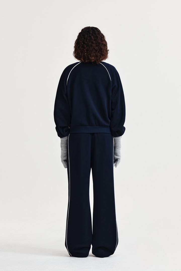 Matin Kim Heart Logo Track Jumper — Navy blue