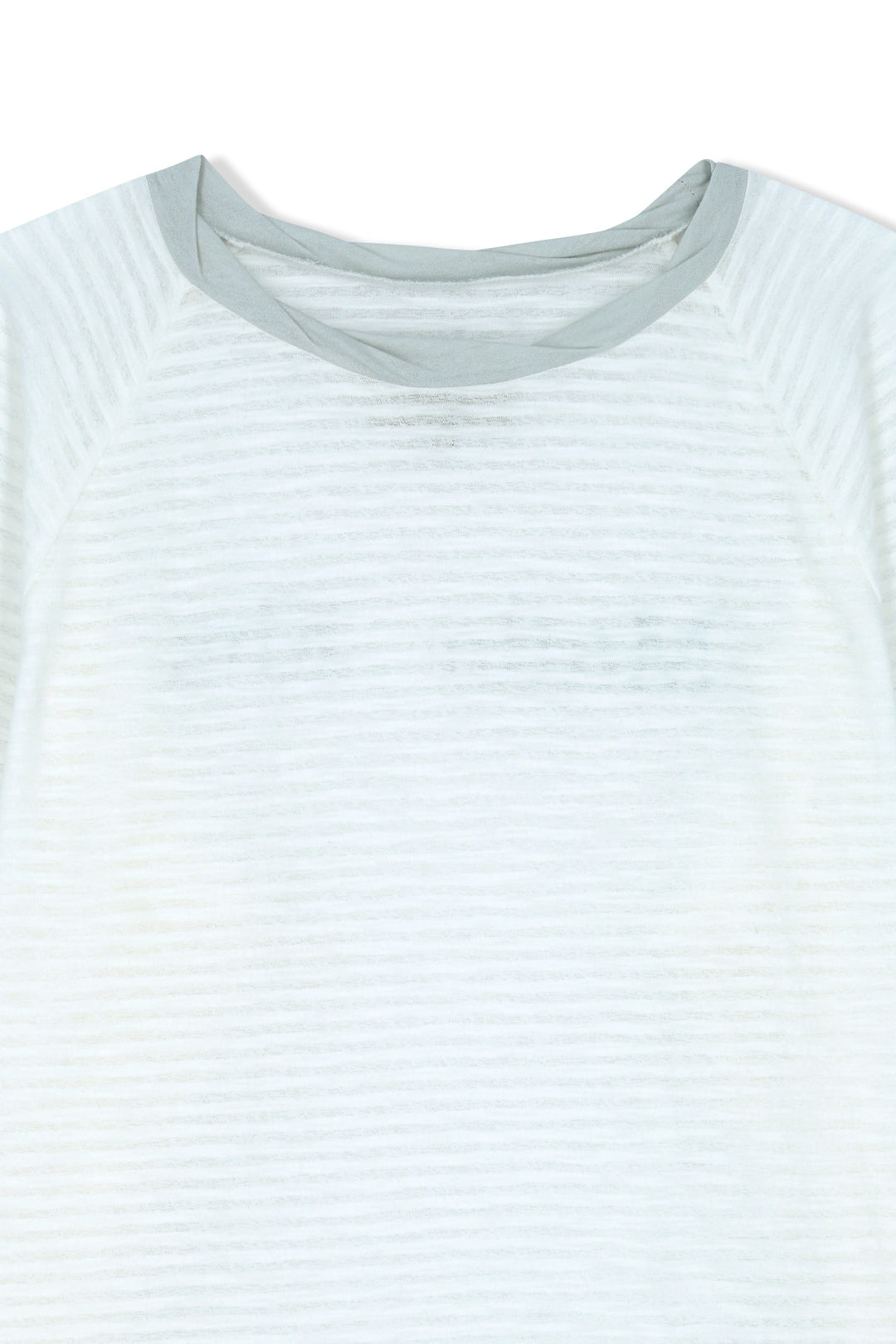 Matin Kim Twist Boat Neck Stripe Logo Top — White