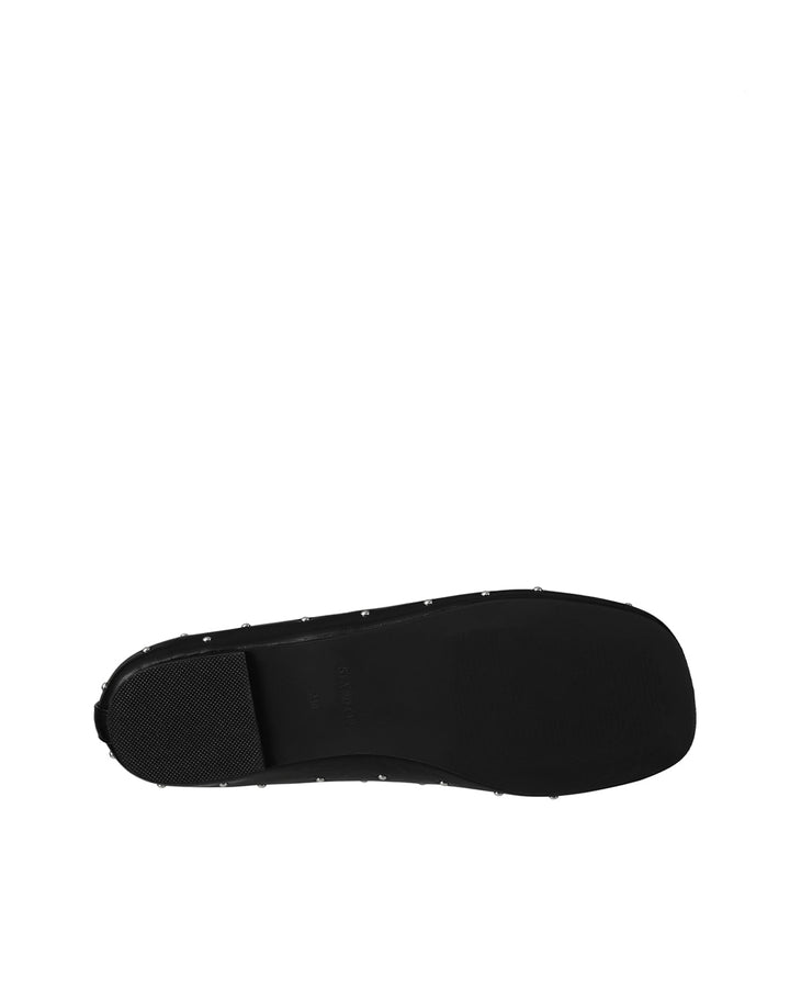Stand Oil Faye Mary Jane — Semi-Square Flat — Stud Black