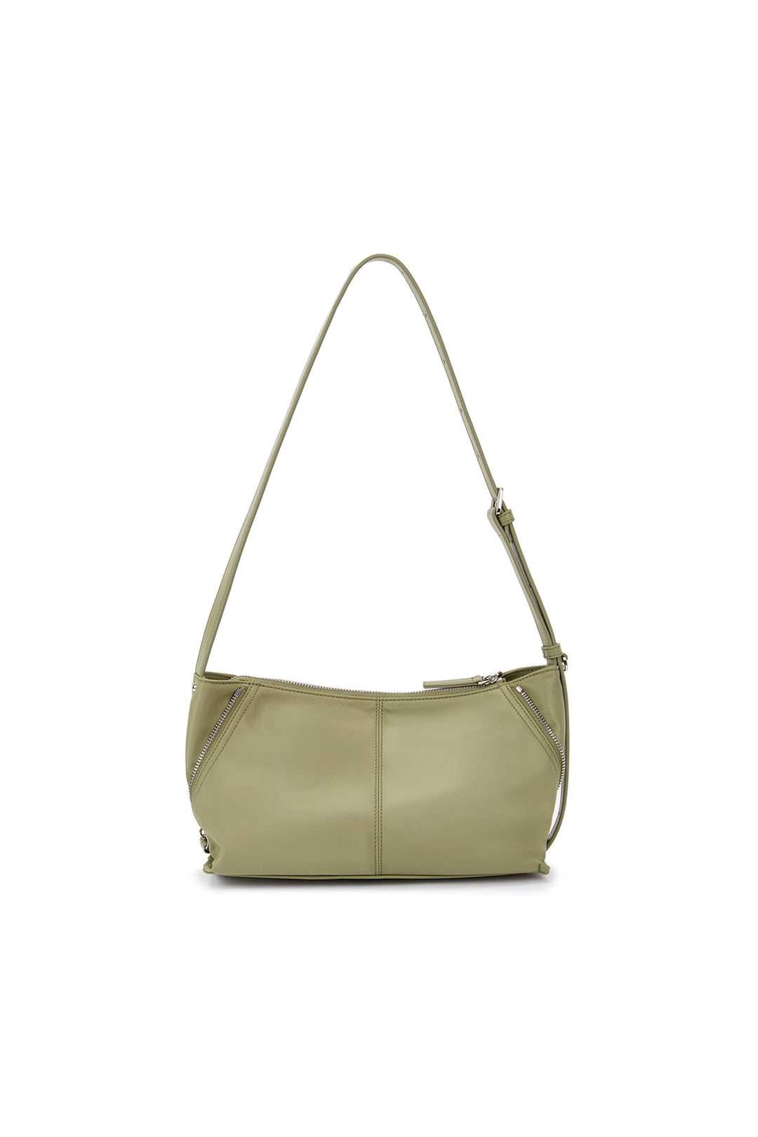 Matin Kim Side Zipper Two-Way Nylon Bag — Khaki