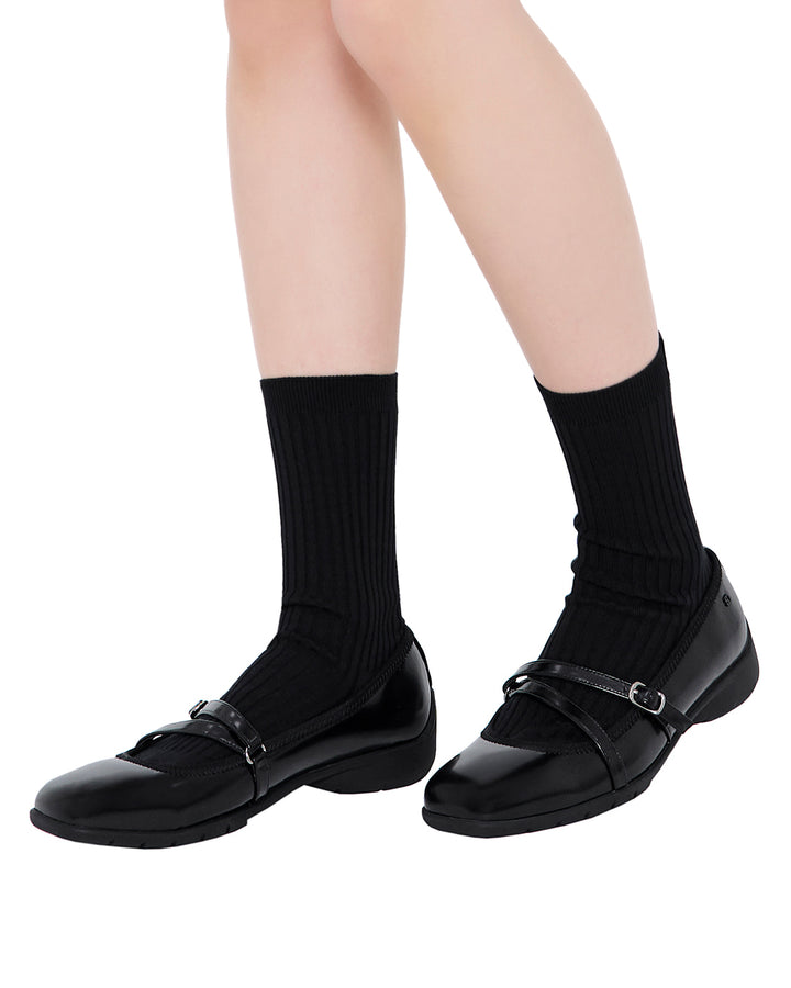 Stand Oil Strap Ballet Mary Jane — Black